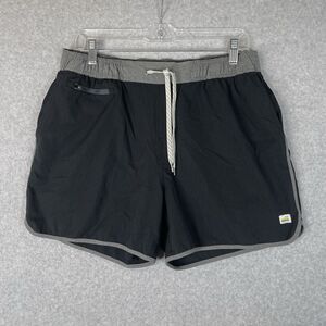 Vuori Shorts Mens Large Black Banks Performance Gym Unlined Athletic Workout Gym